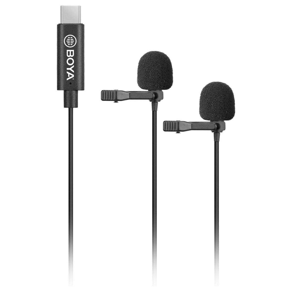 Dual Omnidirectional Lavalier Microphones with Detachable USB Type-C Cable D885093