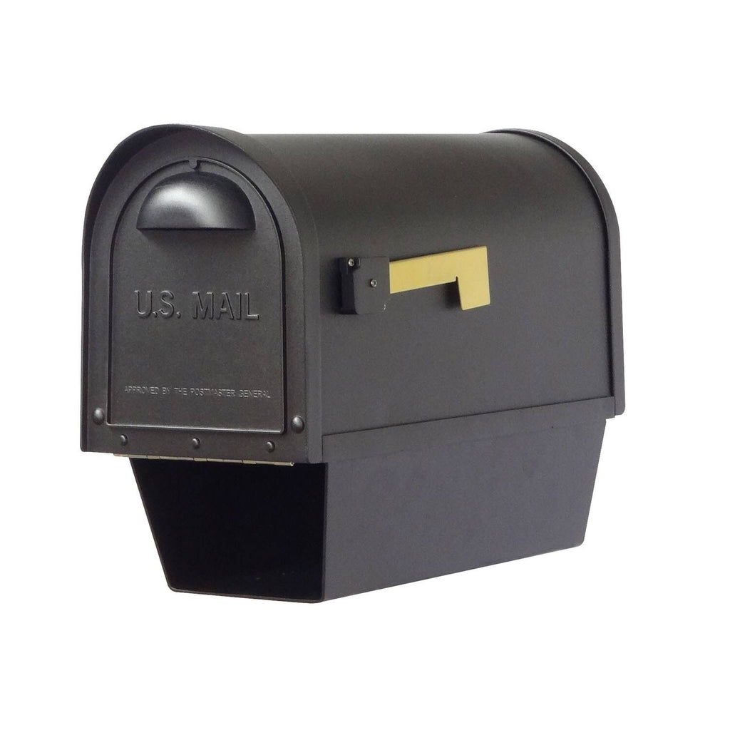 Classic Curbside Mailbox with Newspaper Tube and Floral Front R57329