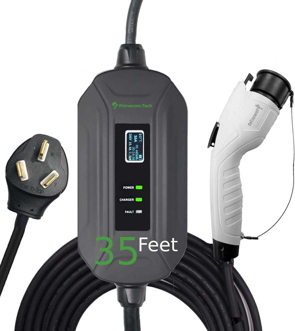 Portable Level 2 Electric Vehicle Charger, 16Amp, 35 Feet V33055
