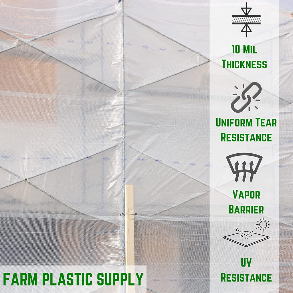 10 Mil UV-Rated Clear Polyethylene Sheeting Roll U35391