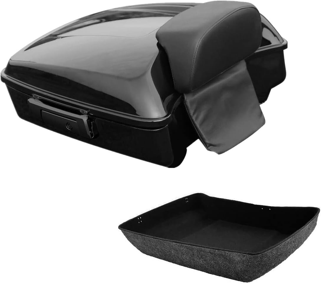 Chopped Tour Pack Trunk with Backrest Pad and Mounting Rack T96427