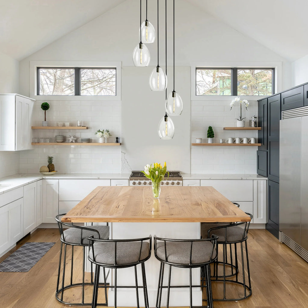5-Light Glass Shade Pendant I980
