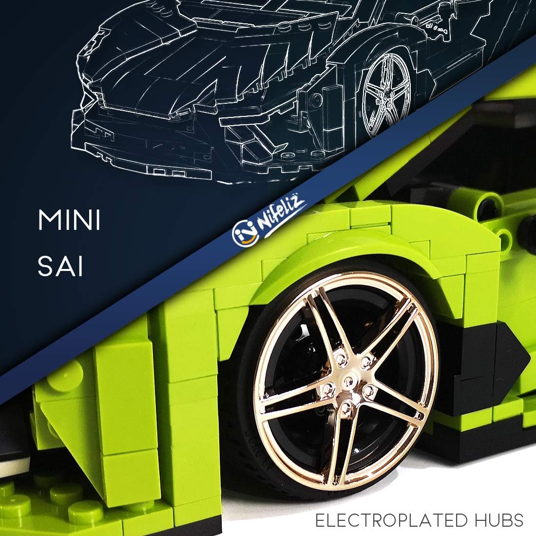 1:14 Scale Sports Car Building Blocks Model (1133 Pcs) P7193