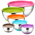 6 Piece Stainless Steel Mixing Bowls with Airtight Lids M5123