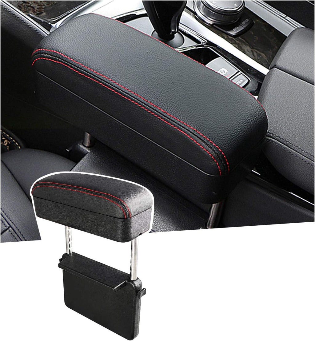 White Adjustable Car Armrest Pad Pack of 2 B528