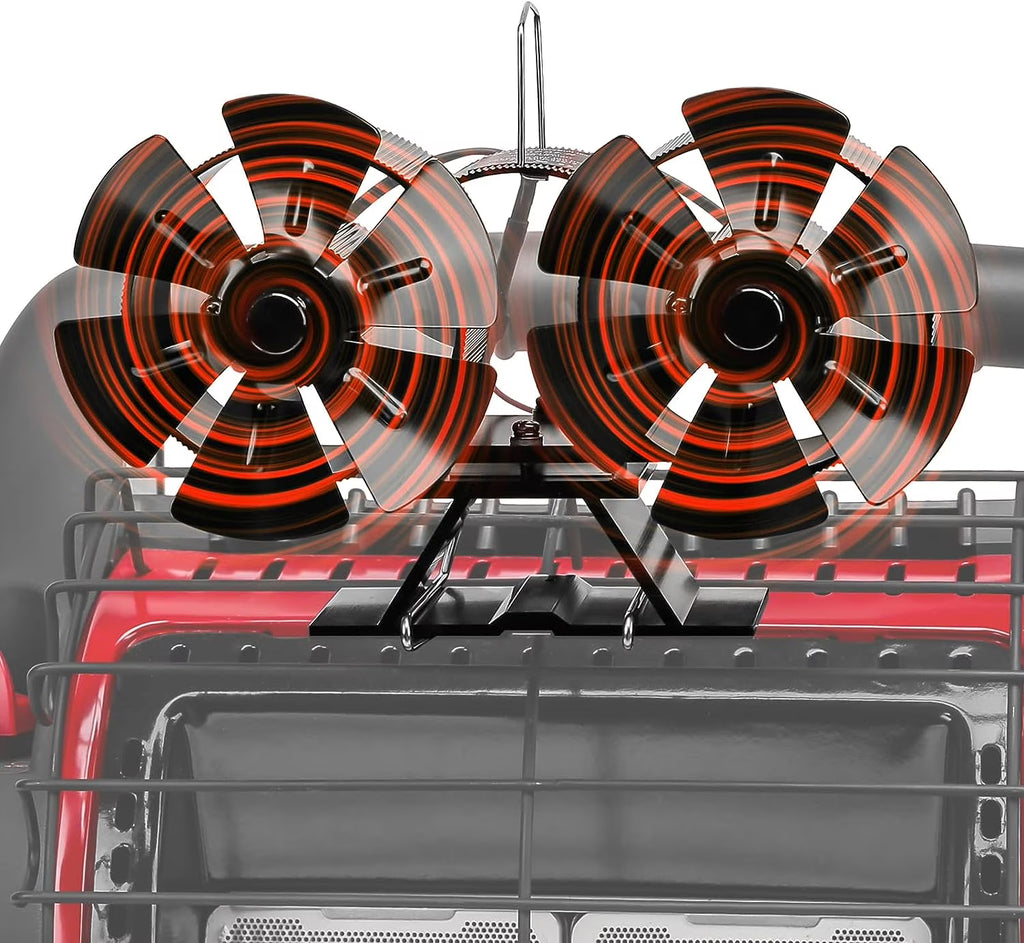 12 Blades Heat Powered Stove Fan with Bracket W60331