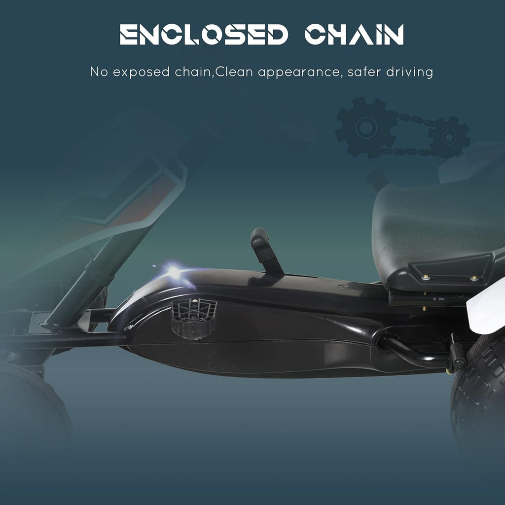 Black Pedal Go Kart with Adjustable Seat E375