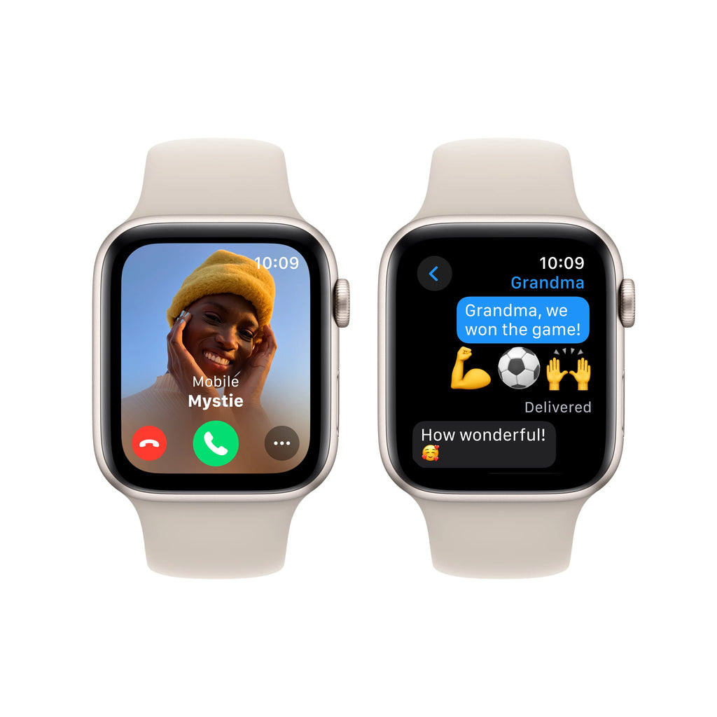 Starlight Aluminum Case Apple Watch SE GPS 44mm with Starlight Sport Band W56207