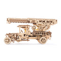 Fire Truck with Ladder Mechanical Wooden Model Kit 3D Puzzle C5703
