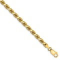 14kt Yellow Gold 4mm Diamond Cut Rope Chain with Lobster Clasp; 9 inch E632