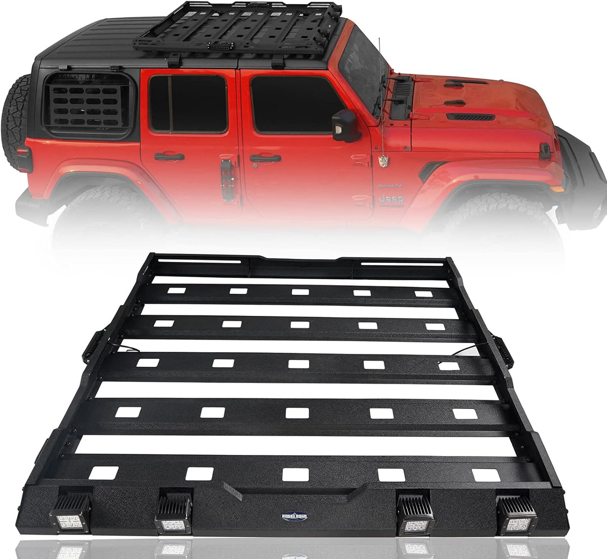 Roof Rack Cargo Basket Carrier for Jeep Wrangler JL 4 Doors Gladiator JT G703091