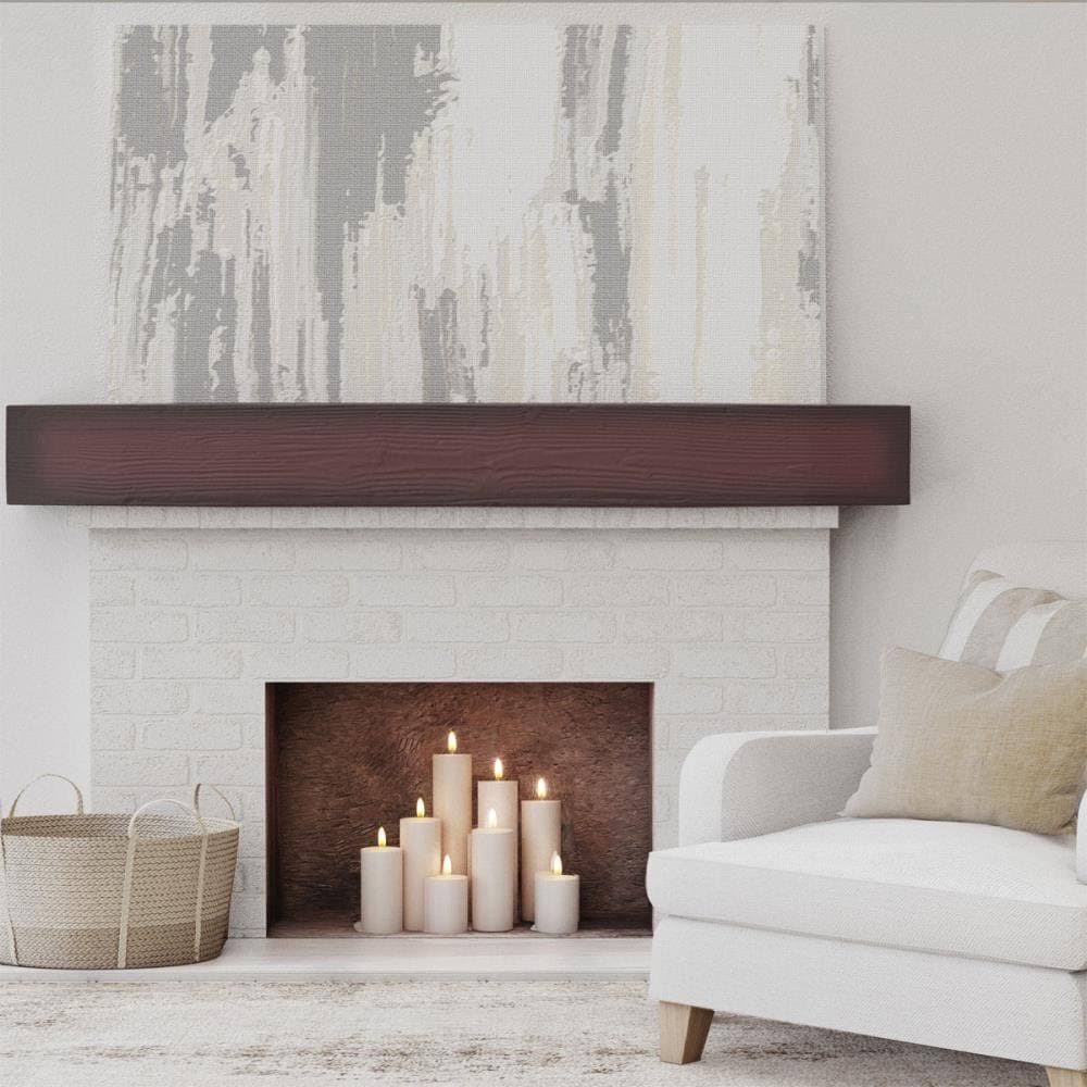 Sandblasted Faux Wood Fireplace Mantel Y94970