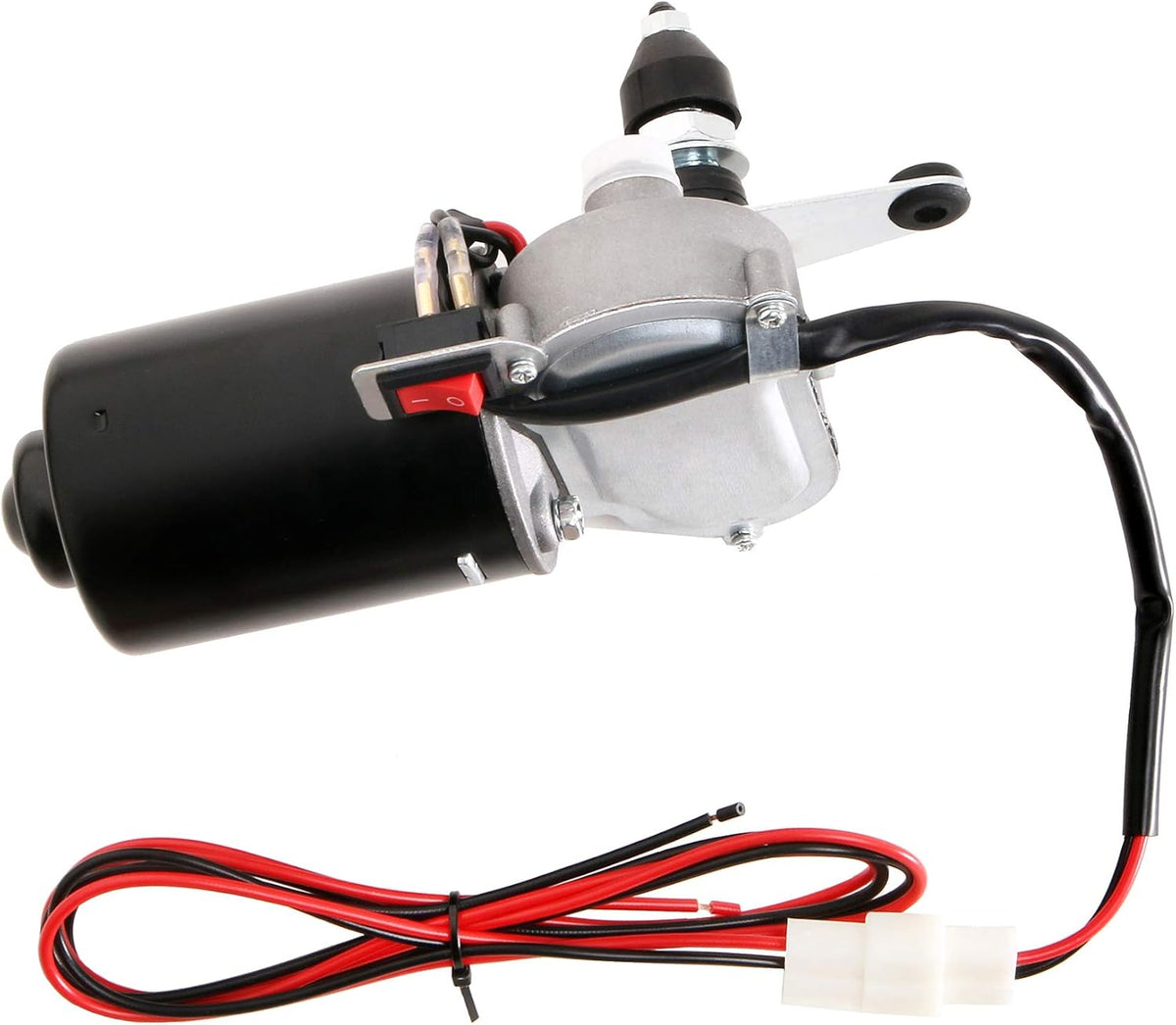 12V Universal Electric Windshield Wiper Motor Kit for UTV ATV Windshields, 110° Sweep, 17.7" Arm, 15.7" Blade Pack of 2 Q459