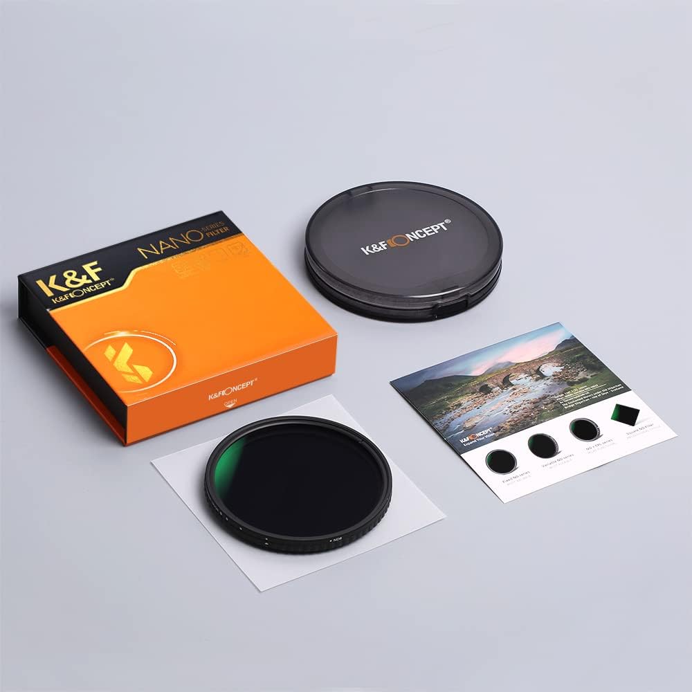 82mm Variable ND Filter ND32-ND512 Neutral Density Lens Filter with Multi-Layer Coatings O2973