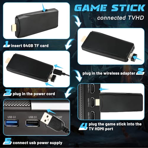 Wireless Retro Gaming Console with 20000+ Games and 4K HDMI Output S830883
