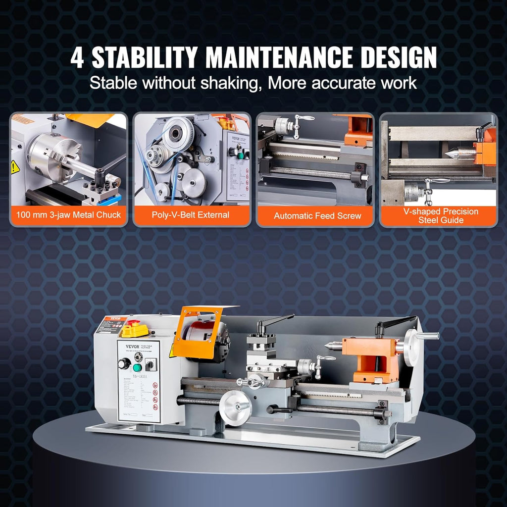 7'' x 13.78'' Metal Lathe with Tool Box G848539