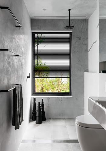 White 22 x 64 in Cordless Vinyl Mini Blinds R9477