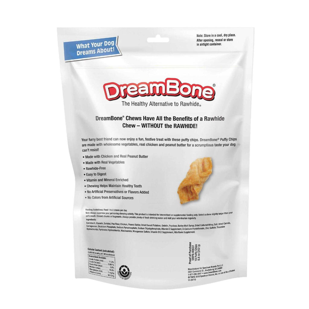 Peanut Butter Puffy Chips Chews Dog Treats C445804