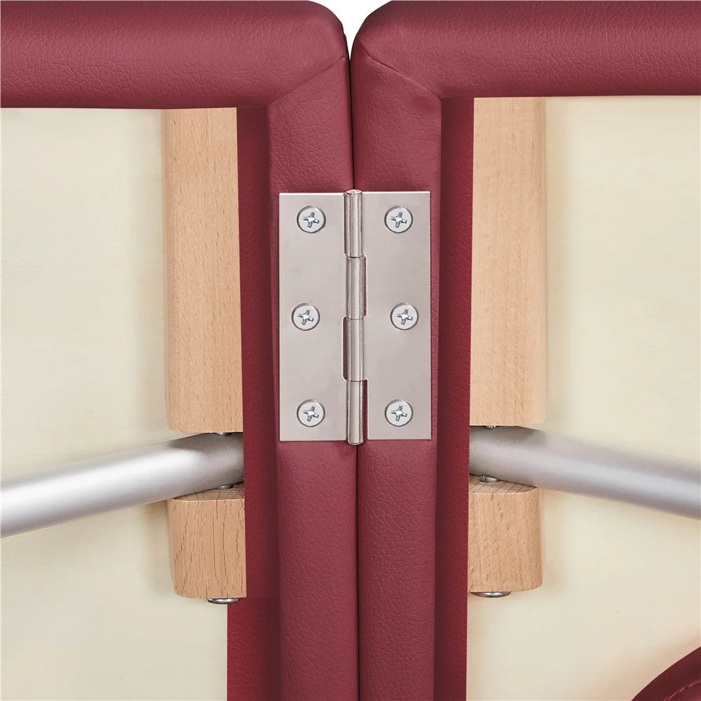 Burgundy Portable Massage Table with Backrest W77358