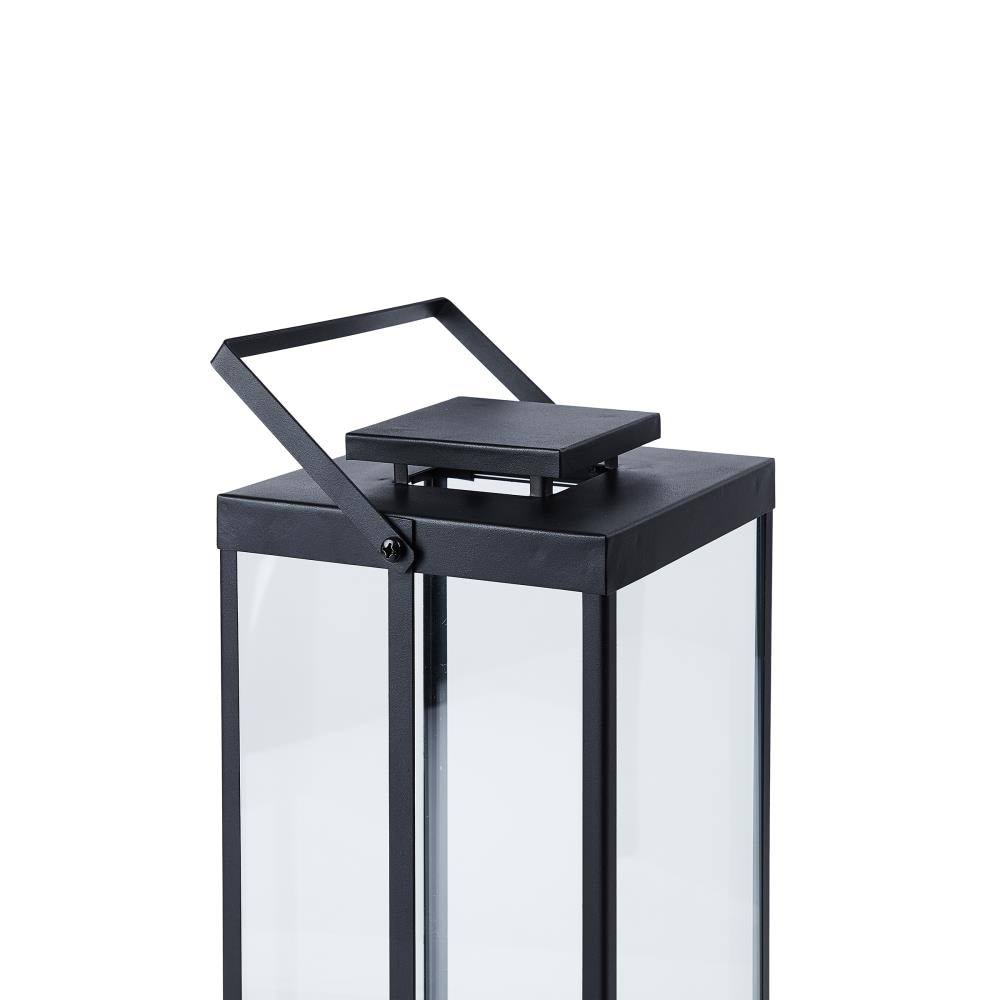Black Lantern with Flameless Candle X116