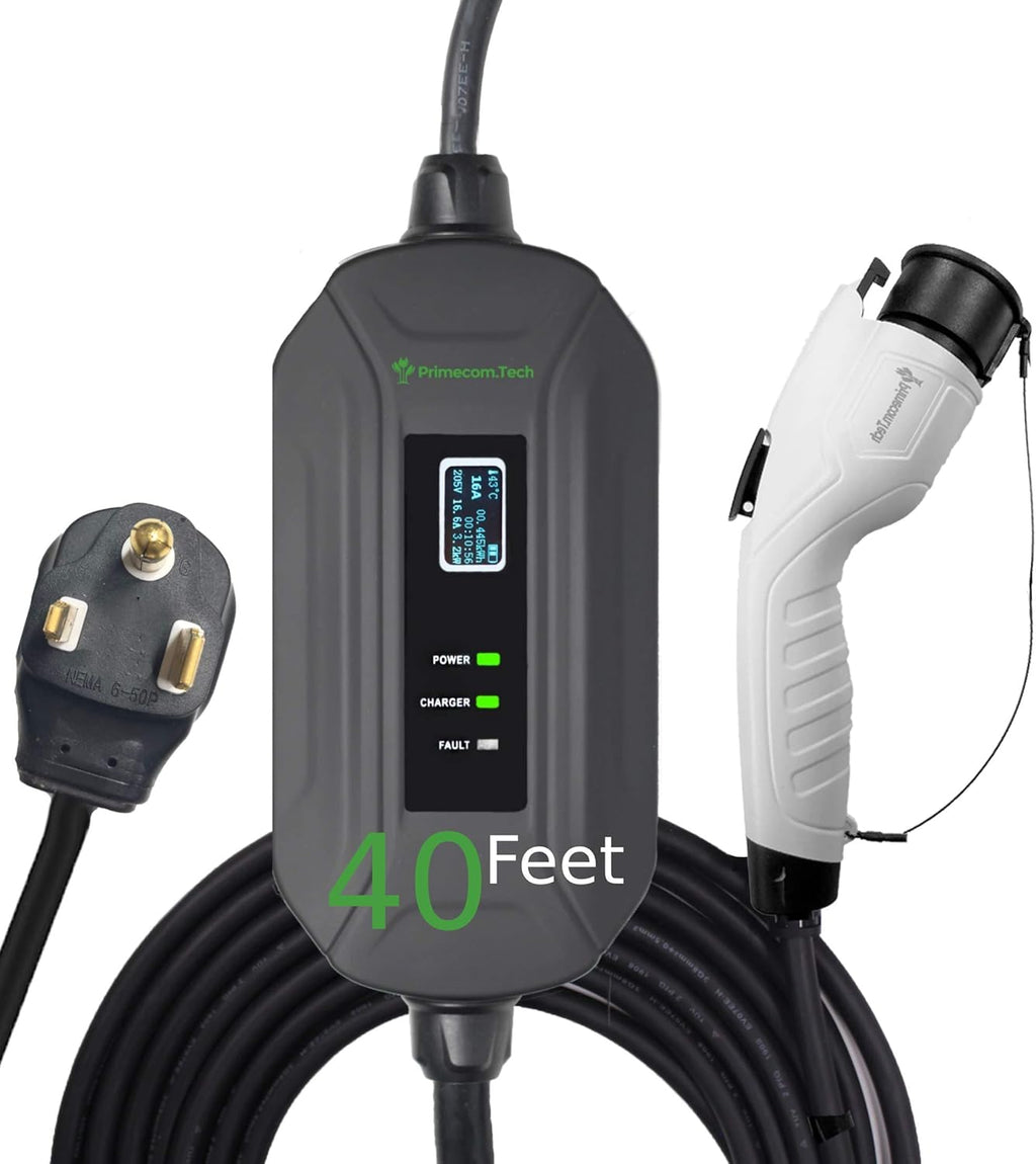 Portable Level 2 Electric Vehicle Charger, 16Amp, 35 Feet V33055
