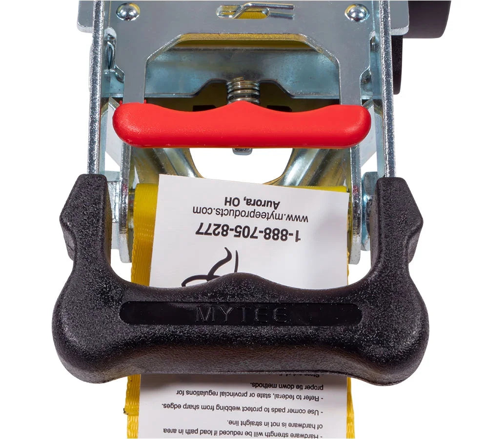8 Pack 2" x 10' Retractable Ratchet Straps with Double J-Hook, 3,300 lbs Breaking Strength, Yellow X973