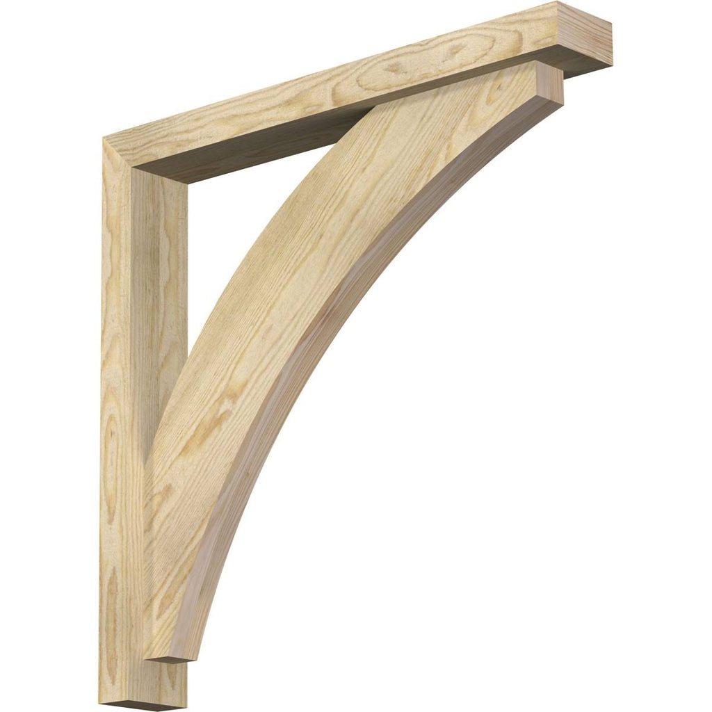 Thorton Block Rough Sawn Bracket with Offset Brace, Douglas Fir L5857