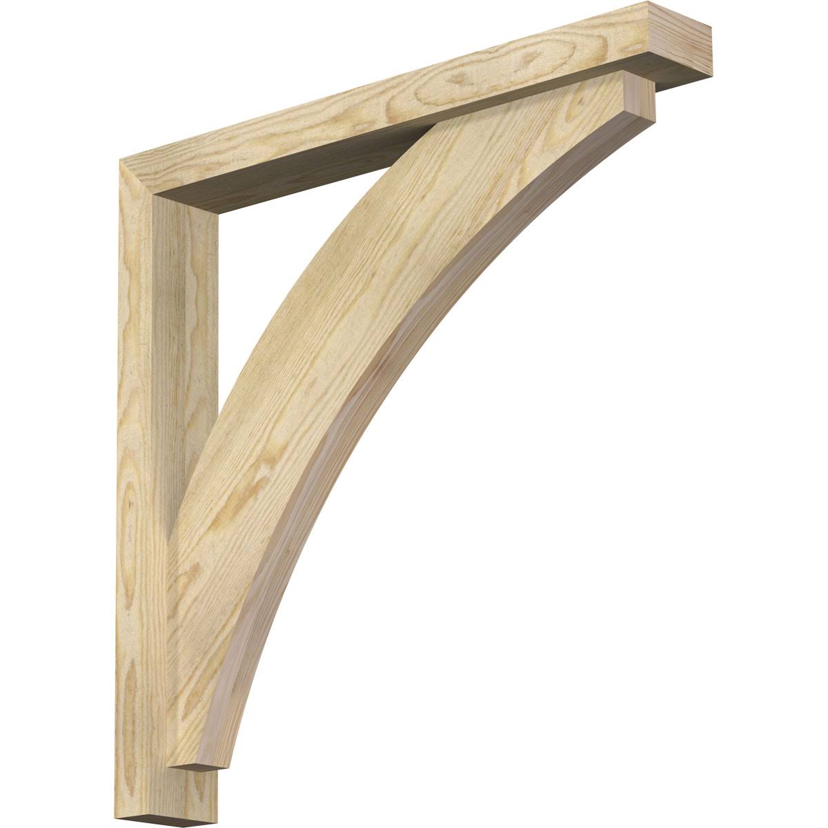 Thorton Block Rough Sawn Bracket with Offset Brace, Douglas Fir L5857