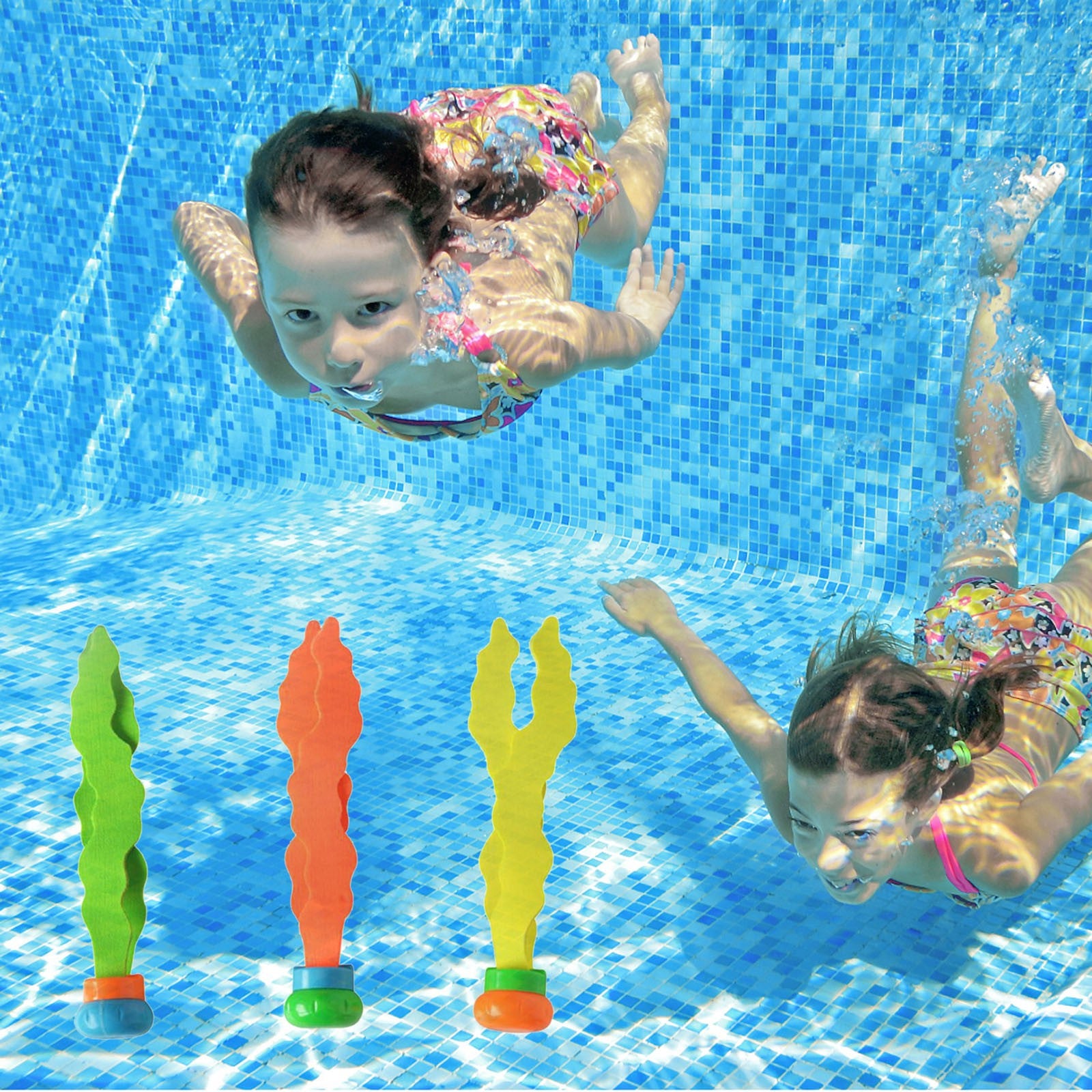 Pool Toys Underwater Swim Diving Toy Sets with Water Rings, Sticks, Octopus, Torpedo Bandits & Balls for Kids H40456