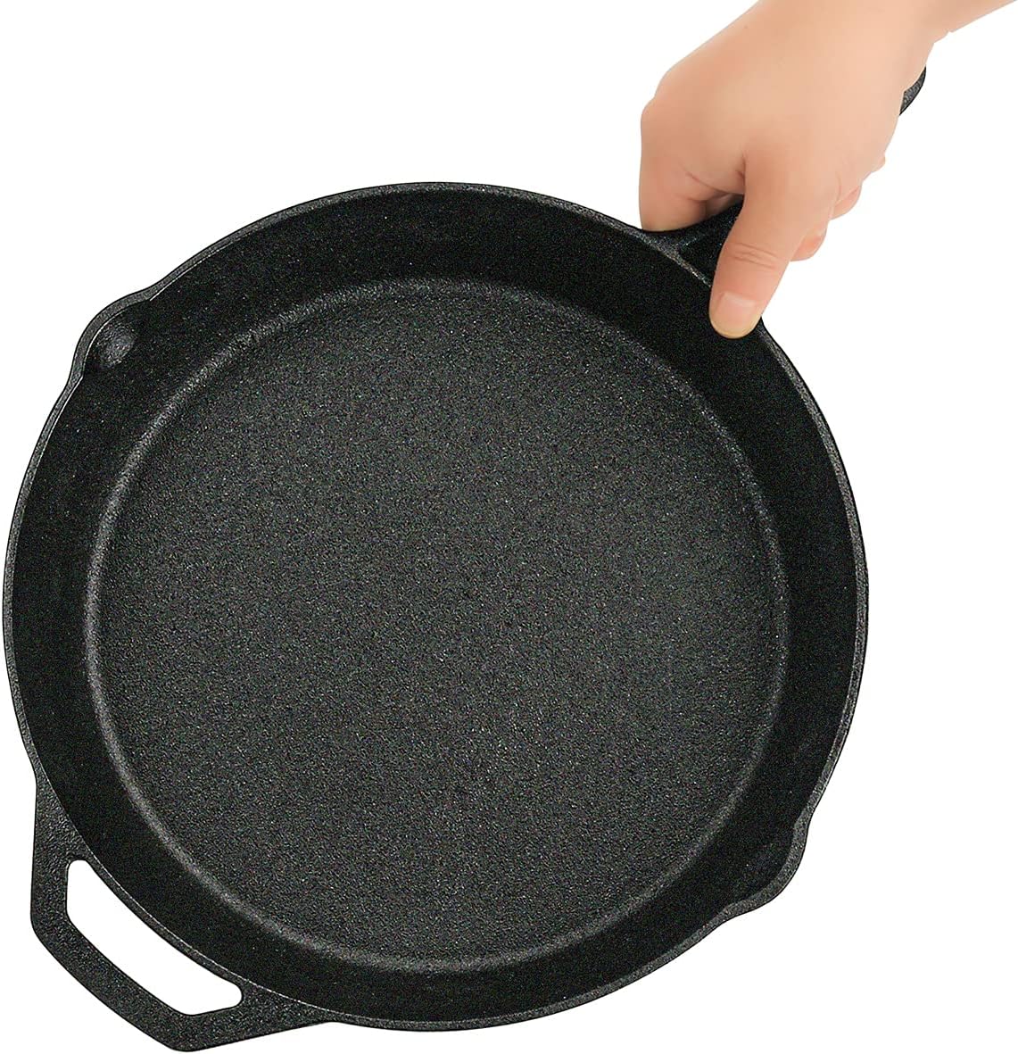 Cast Iron Skillet 3-Pack Set (8, 10, 12) Pre-Seasoned Cookware D17093
