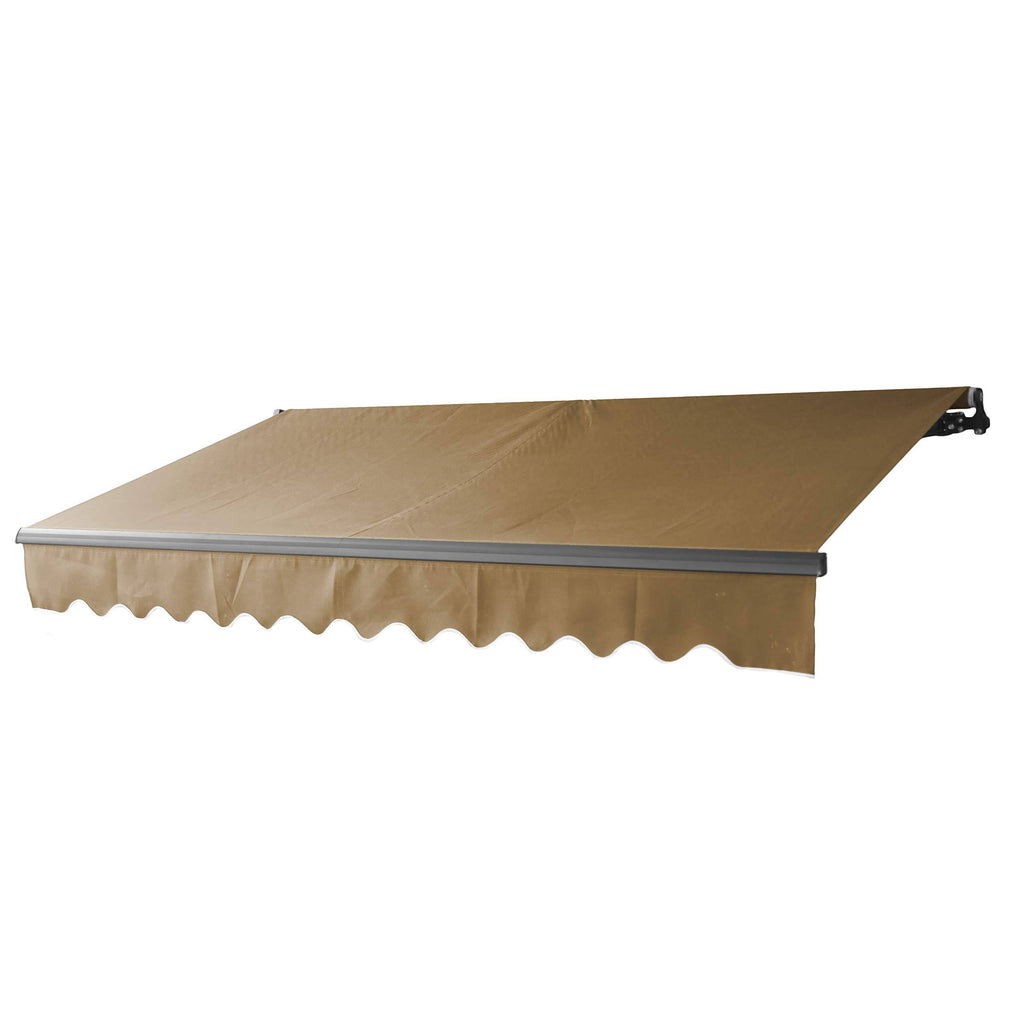 Motorized Retractable Black Frame Patio Awning 20 x 10 Feet R96854