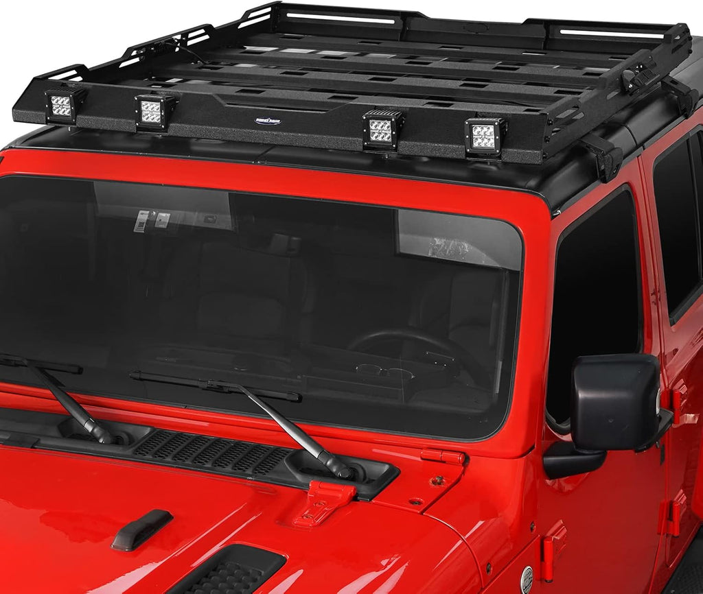 Roof Rack Cargo Basket Carrier for Jeep Wrangler JL 4 Doors Gladiator JT G703091