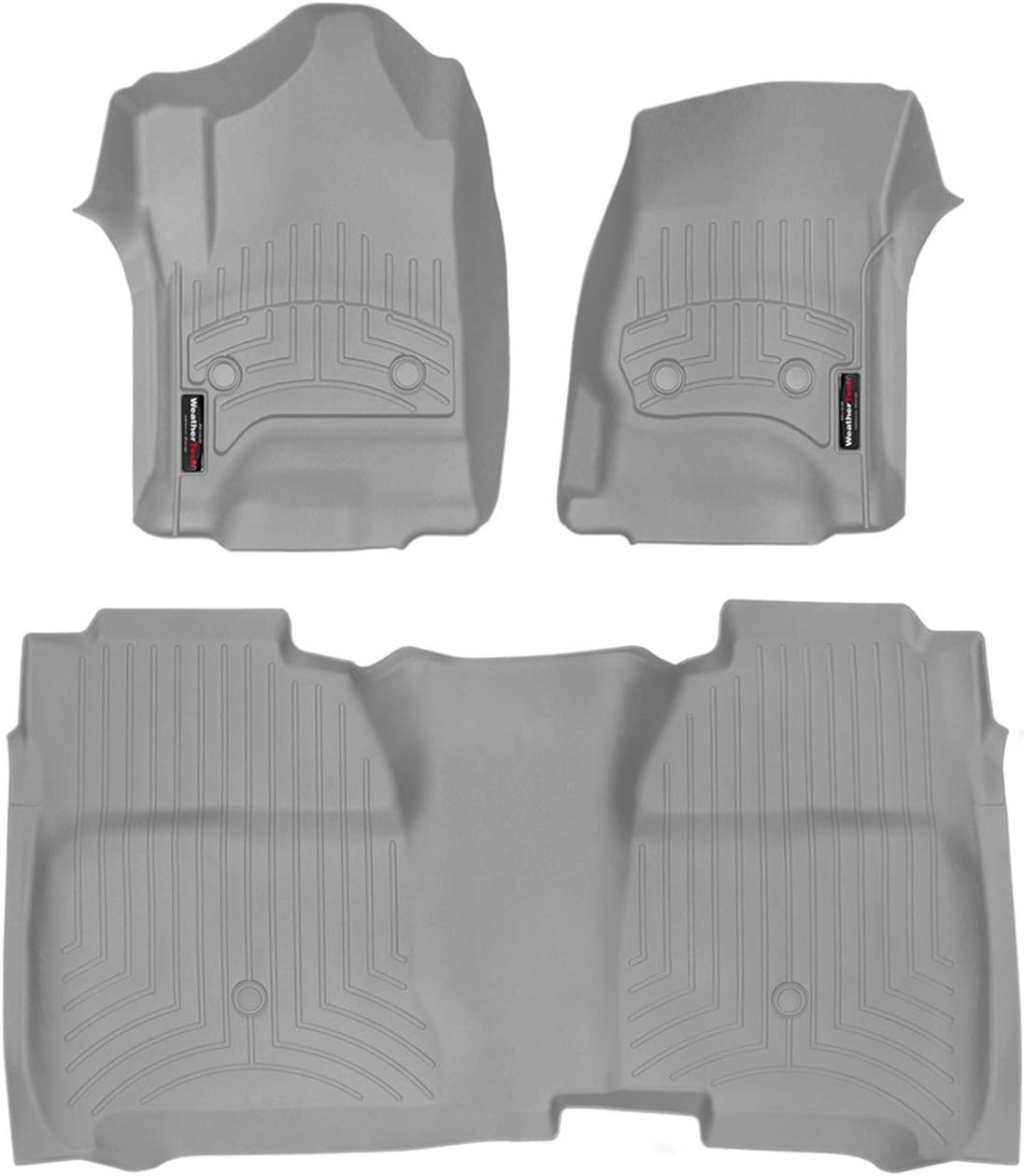 Custom Fit FloorLiner for Silverado/Sierra Crew Cab - 1st & 2nd Row (Grey) O21323