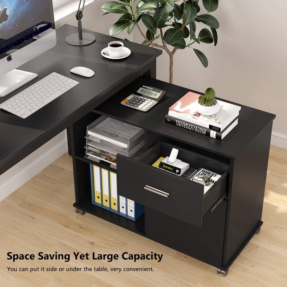 2 Drawer Mobile Lateral File Cabinet with Lock V43207