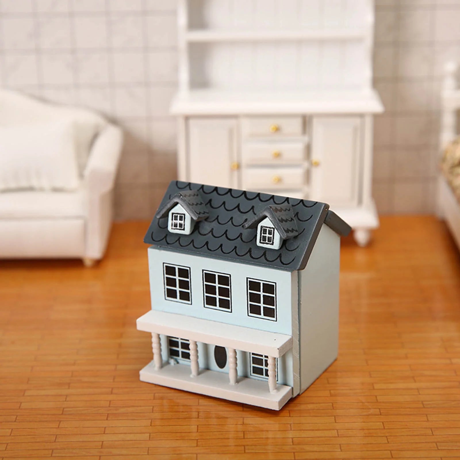 Miniature Villa Dollhouse with Kitchen Furniture Toy P31401