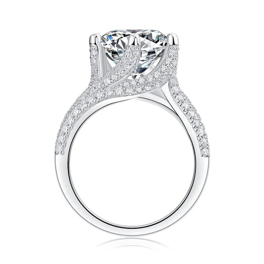 5ct Round Cut Moissanite Engagement Ring with Certificate S769