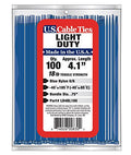 4-Inch Light Duty Cable Ties, Blue, 100-Pack R737800
