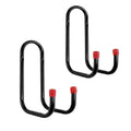 2-Piece Heavy Duty Metal Wall Mount Double J Bicycle Bike Hooks Hanger R623617