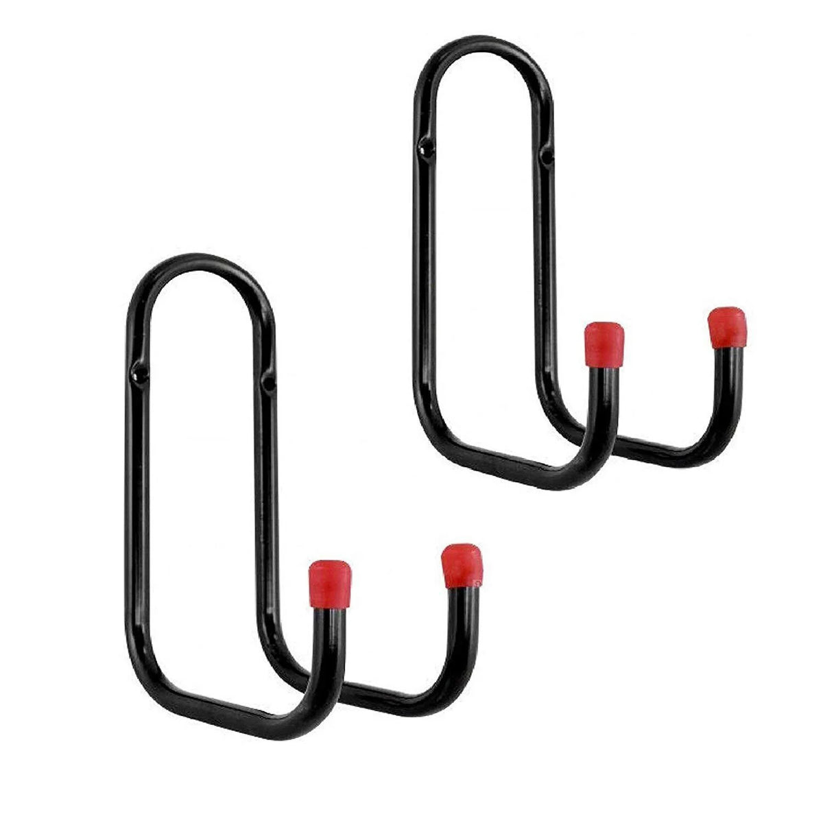 2-Piece Heavy Duty Metal Wall Mount Double J Bicycle Bike Hooks Hanger R623617