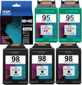 5-Pack Ink Cartridge Replacement for HP Printers (3 Black+2 Tri-Color) G420