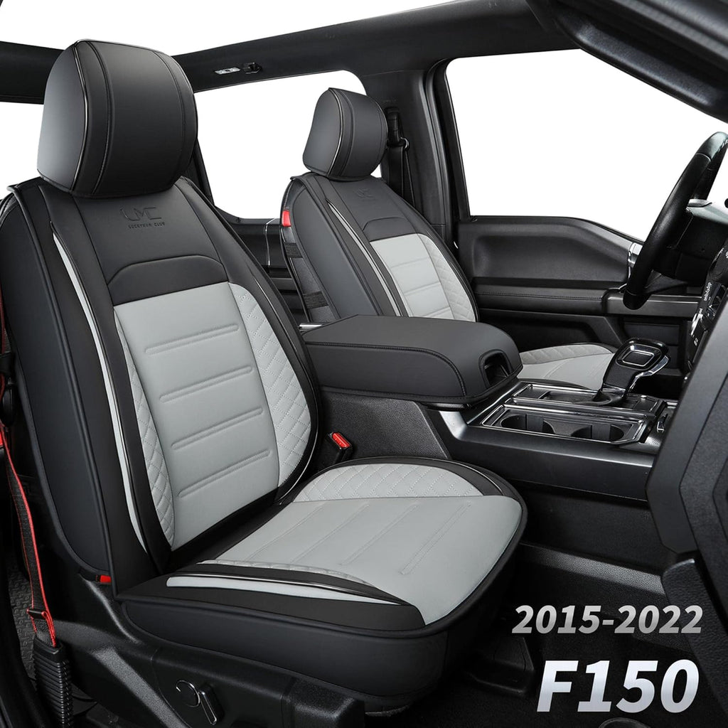 Black&Red Faux Leather Seat Covers Full Set W9997
