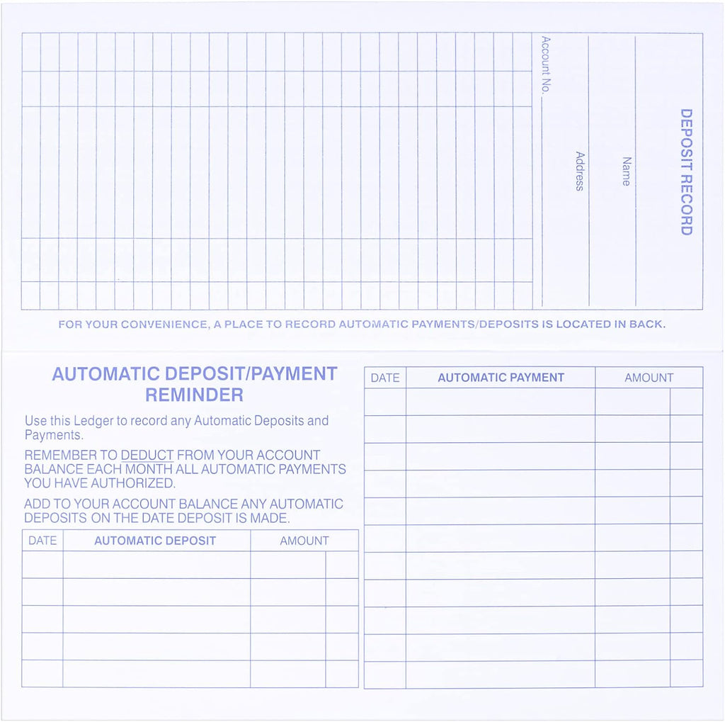 6PCS Checkbook Register K37088