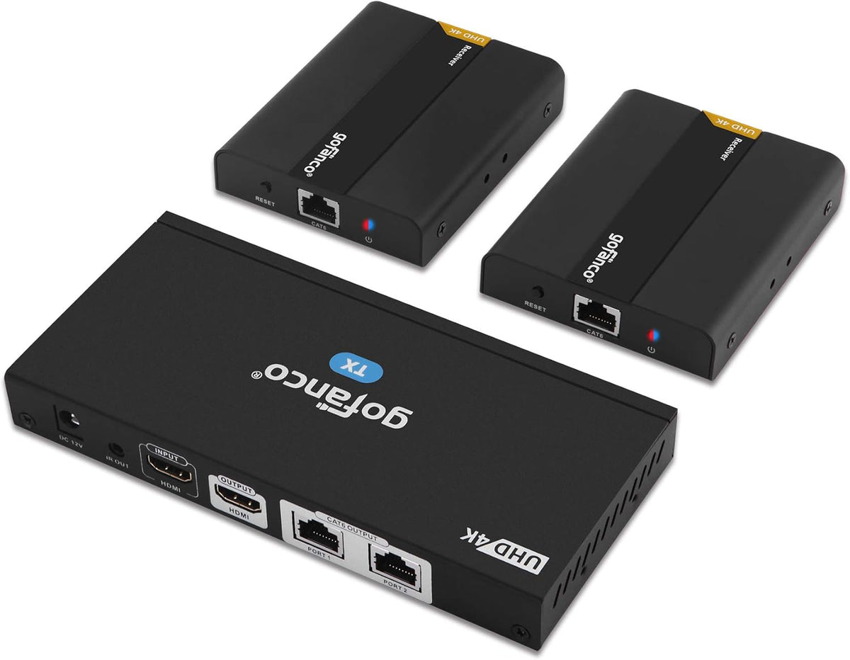 1x2 HDMI Extender Splitter Full HD 1080p Over Ethernet Cable with HDMI Loopout L67833