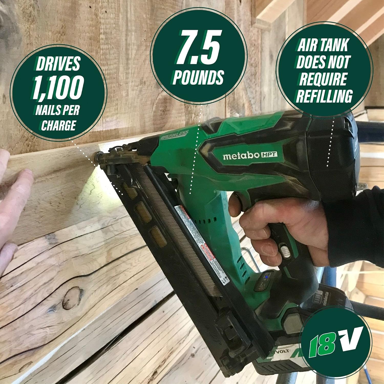 18V Brushless 15 Gauge Cordless Finish Nailer Kit S44217