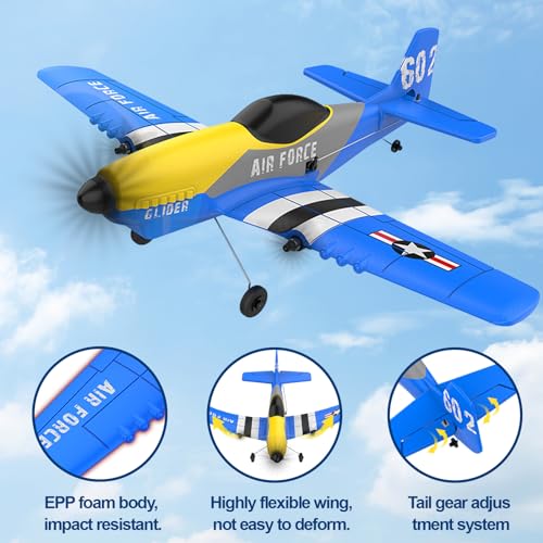 3 Channel RC Airplane 2.4GHz with 2 Batteries 6-axis Gyro Stabilizer X173