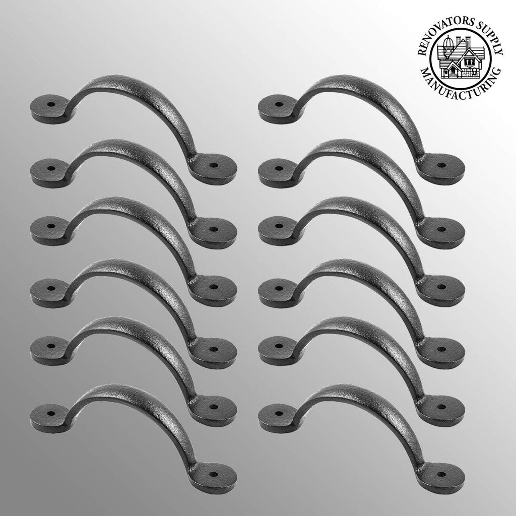 Black Wrought Iron Cabinet Drawer Handle Pack Of 12 C60483