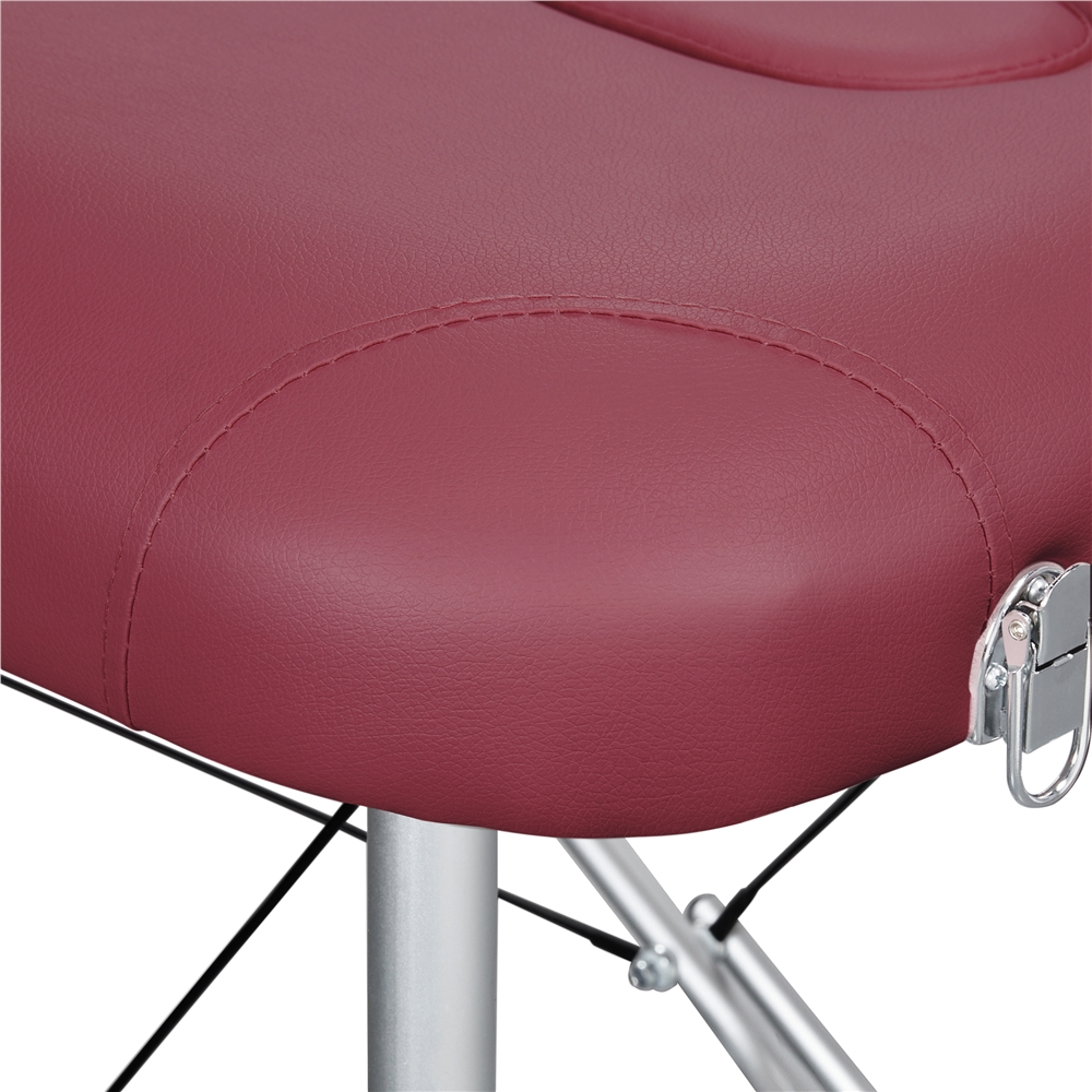 Burgundy Portable Massage Table with Backrest W77358