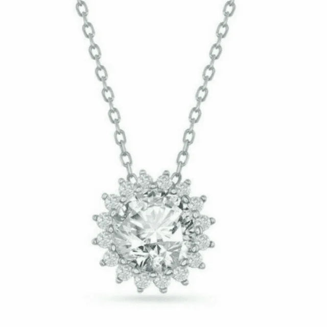 14K White Gold Lab Grown Diamond Pendant U176