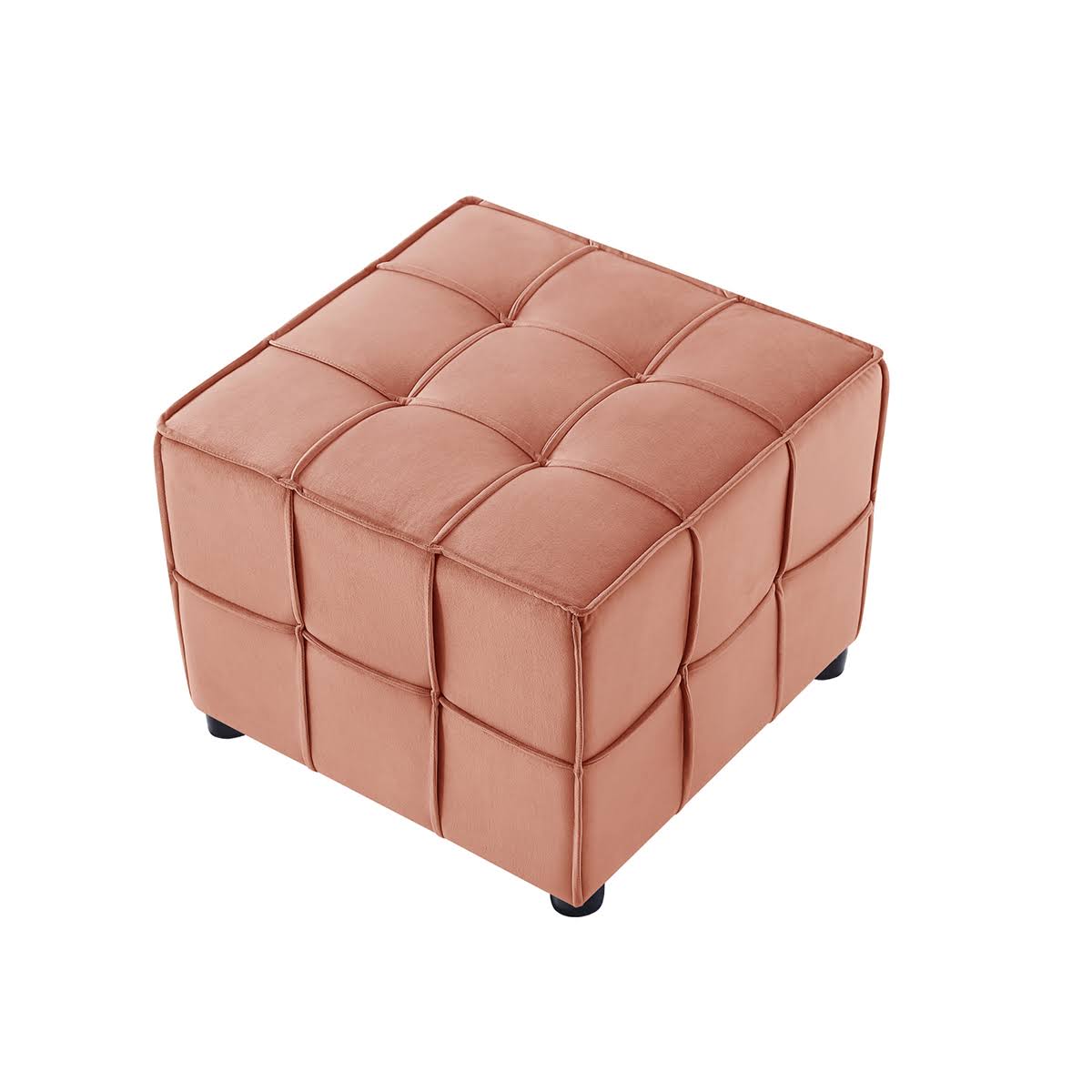 Navy Velvet Ottoman P697204