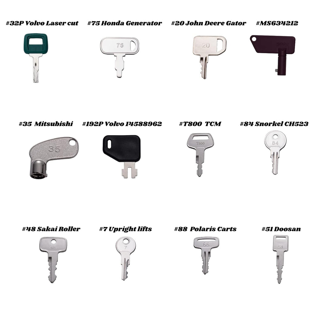 Heavy Equipment 67 Keys Master Set, Construction Ignition Key Set, Pack of 2 V25135